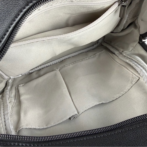 NWT ECOSUSI Mini Backpack Women PU Leather Black Backpack - Picture 7 of 10